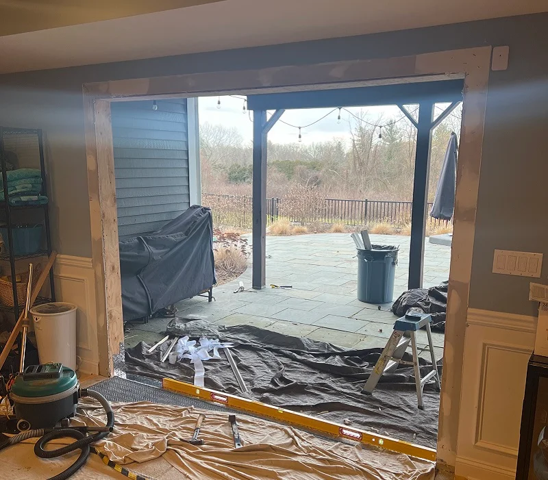 Proper way to level a and flash a patio door